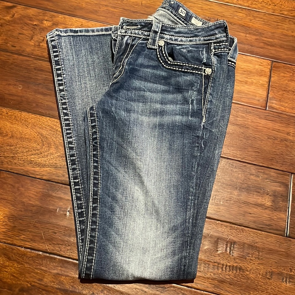 MissMe jeans; Size 30; 32 inch inseam; bootcut